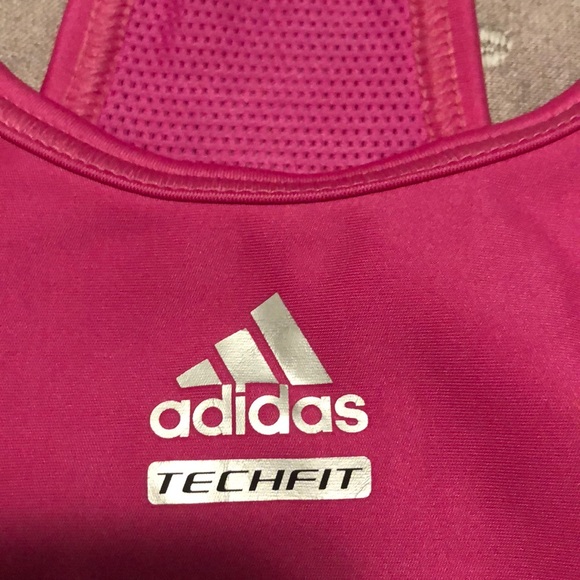 Adidas Climacool Techfit Pink Racerback Sport Bra - Picture 4 of 6